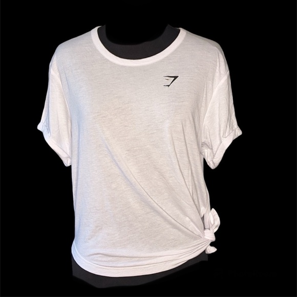 Gymshark white side tie T shirt Large - Picture 1 of 6